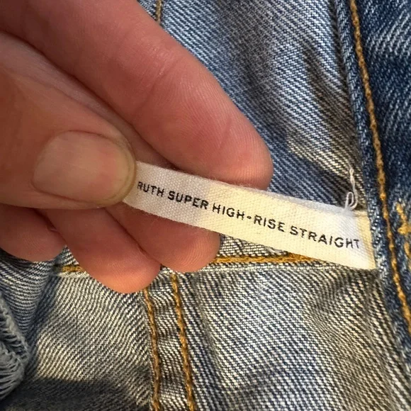 rag & bone Ruth super high-rise Distressed Blue Jeans